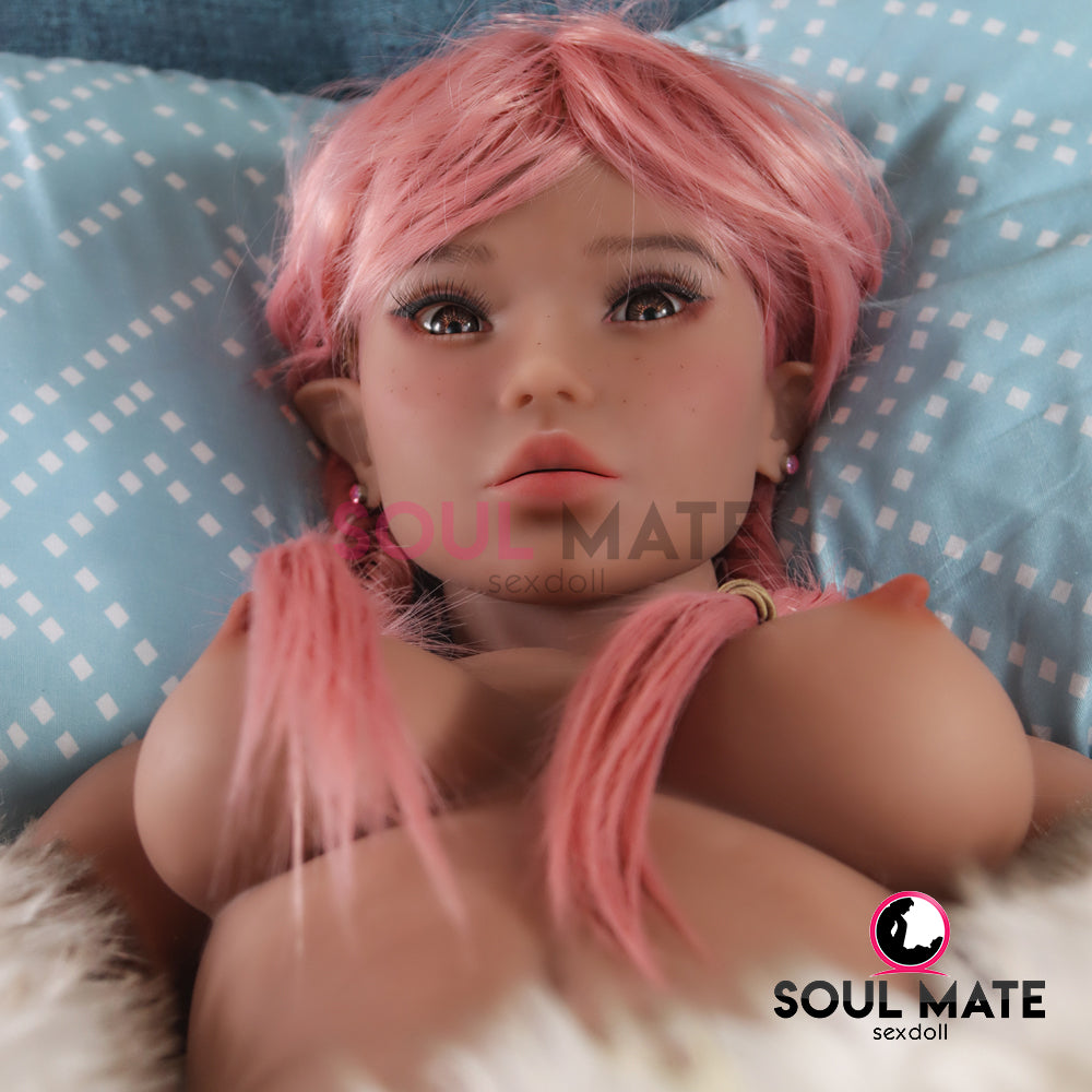 SoulMate Dolls - Diana Elf Tête avec Torse de Poupée Sexuelle - Brun Clair