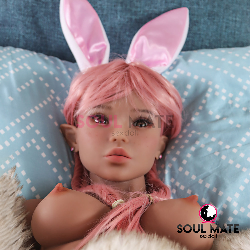 SoulMate Dolls - Diana Elf Tête avec Torse de Poupée Sexuelle - Brun Clair