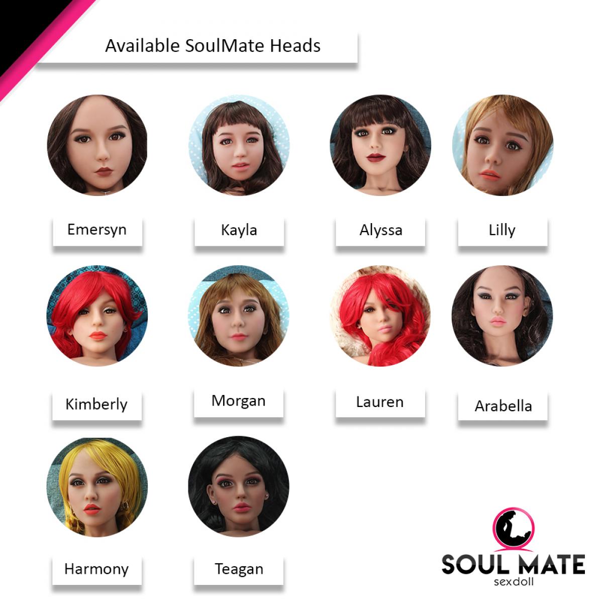 SoulMate Dolls - Ayla Tête avec Torse de Poupée Sexuelle - Brun Clair