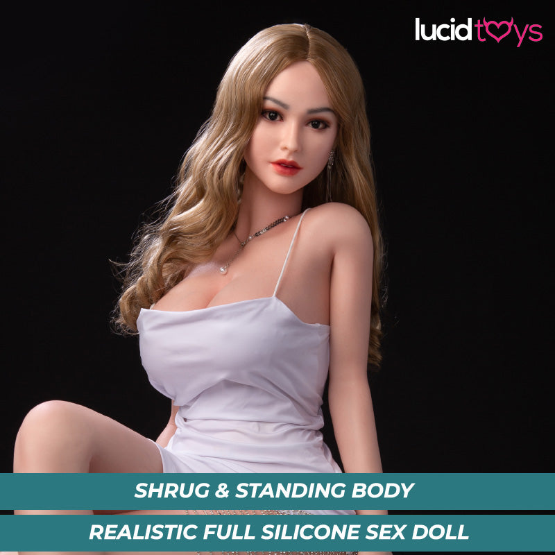 Youqdoll - Hana - Poupée de Sexe Entièrement en Silicone - 163cm - Cheveux Implémentés - Gel Sein - Naturel