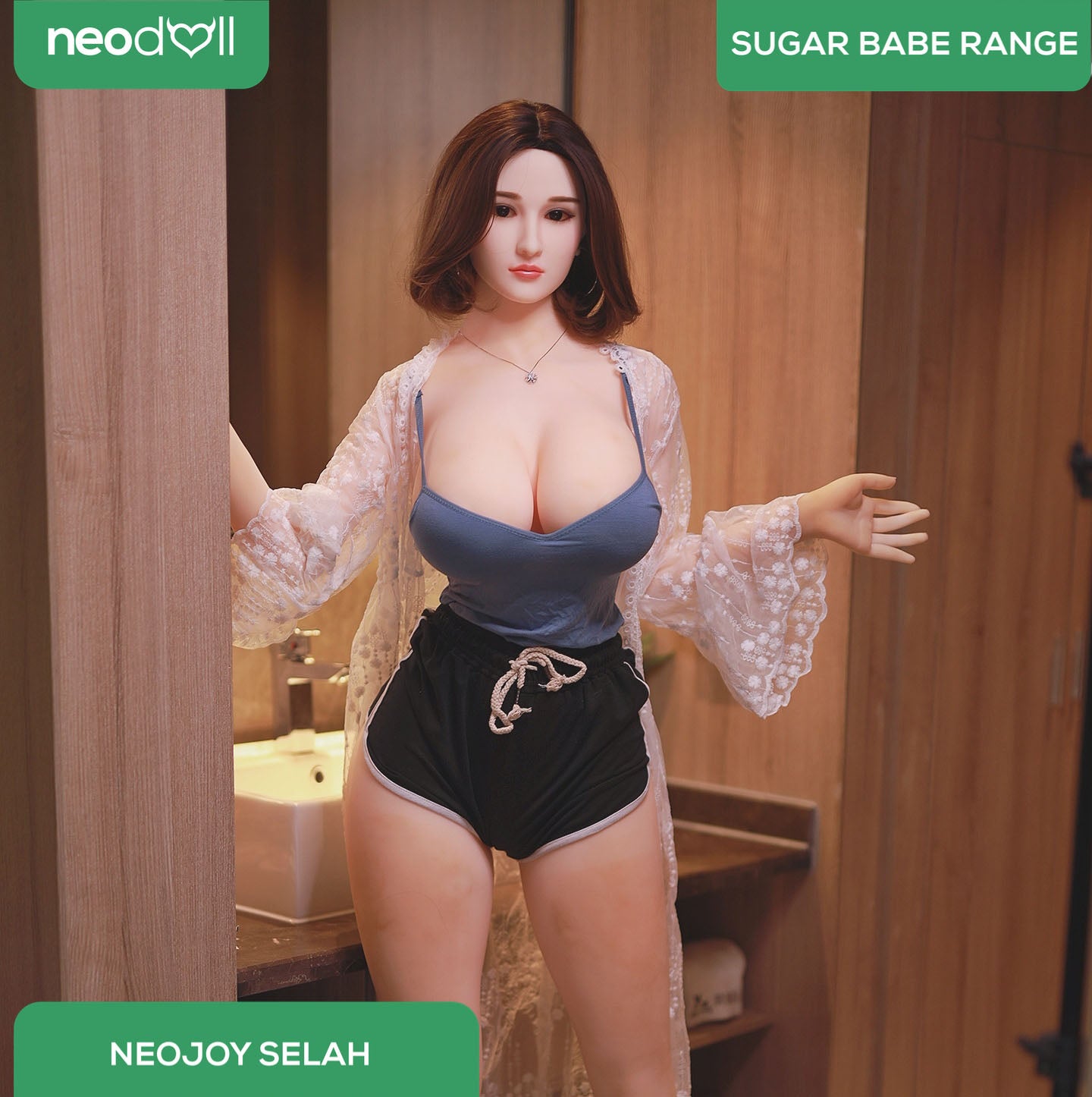 Neodoll Sugar Babe - Selah - Poupée de Sexe Réaliste - 170cm - Gel Sein - Naturel